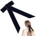 Minkissy Large Velvet Hair Bow Clips - Bowknot Hair Clip Velvet Hair Bow Barrettes Satin Ribbon Hair Bow Collection for Women Girls (Blue Edge)