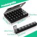 28-Day Tablet Organizer Box | Weekly Pill Box with 7 Compartments for Vitamins & Supplements - Black - Buy Online on GoSupps.com