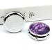 Beautiful Purple Butterfly Round Pill Box | 3 Compartment Portable Pill Organizer Decorative Metal Pocket Case for Medicine - Buy Online on GoSupps.com