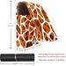 Travel Lipstick Organizer Case - Portable Makeup Bag with Mirror - Brown Giraffe Print - Buy Online on GoSupps.com