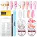 AIMEILI Fixed build -up gel for Geln gel Set 4 colors Solid Nail Gel Nail Extension Gel Nail Builder Set With Nail Tool Kit Clear White Rosa Nude With Nail Tools Set