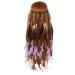 Boho Hairbands Layered Feather Headband Halloween Decoration Headpiece Tribal Accessories for Women and Girls (Purple)