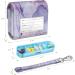 FINPAC Weekly 4 Times a Day Pill Organizer in Slide Open PU Leather Case - Lilac Marble - Buy Online on GoSupps.com