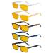 Eyekepper 5 Pack Blue Light Filter Glasses Stylish Computer Reading Glasses Amber Tinted +1.00 +1.00 Blue Light Blocking-b90-5 Pairs