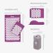 Bodhi Acupressure Set Vital - Acupressure Mat & Pillow for Self-Massage Relaxation & Blood Circulation | Aubergine | International Shipping - Buy Online on GoSupps.com