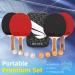 Ermete 4 Player Ping Pong Paddles Set with ITTF Approval Rubber - Includes 8 Balls, Storage Case - Portable Indoor & Outdoor Table Tennis Kit - Buy Online on GoSupps.com