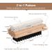 2-in-1 Nail Brushes for Cleaning Fingernails & Exfoliating Feet - Wooden Foot Scrubber with Pumice Stone | Manicure Pedicure Tools - Buy Online on GoSupps.com