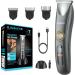 Cordless Hair Trimmer for Men T Liners Clippers for Men with LED Light LED Digital Display Type-C Rechargeable Adjustable Limit Combs (1-3mm)