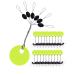 Avlcoaky 1200PCS Bobber Stops Rubber Bobber Stoppers for Fishing Line 6 in 1 Float Sinker Stop Size L M S Available-Yellow M, 1200 Pcs