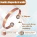 EnerCoppeX Copper Magnetic Bracelet for Women - Detox Jewelry with 3500 Gauss Magnet (CPB-0964Q) - Buy Online on GoSupps.com
