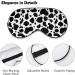 Black and White Cows Sleep Mask for Women | Adjustable Eye Shades with Elastic Strap - Perfect for Comfortable Sleep - Buy Online on GoSupps.com
