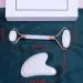 White Roller Gua Sha Face Roller - Skin Care Tool for Eye Massage & Self-Care Gifts | Beauty Set - Buy Online on GoSupps.com