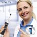 Oral-B Crossaction Vitality 100 Electric Toothbrush - Carbon Brushes Timer Oscillator & Rotary Movement - Perfect Gift Idea in Black & White - Buy Online on GoSupps.com
