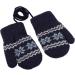 TINAYAUE Thicken Children's Fleece Knitted Gloves - Cute Snow Furry Mittens for 1-2 Year Olds - Winter Warm Gloves for Baby Boys & Girls - Navy Blue - Buy Online on GoSupps.com