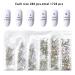 120 Pcs Multi Shapes Glass Crystal AB Rhinestones Set - Nail Art Craft Decorations with 1728 Rhinestones - FlatBack Stones Mix for 3D Design - Buy Online on GoSupps.com