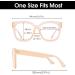 JIM HALO Blue Light Blocking Glasses for Women - Oversized Square Apricot Computer Glasses with Metal CP Temples - Buy Online on GoSupps.com