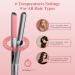 Flat Iron Hair Straightener & Curler 2 in 1 - Negative Ion Adjustable Temp for All Hair Types - Gray - Buy Online on GoSupps.com
