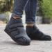 ZHENSI Men's Diabetic Shoes - Adjustable Wide Swollen Feet Memory Foam Boots - Non-Slip Winter Cotton - 11.5 Grey - Buy Online on GoSupps.com