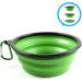 PhoneNatic Foldable Silicone Dog Bowl - XL Green Travel Bowl for Dogs & Cats 1000 ml with Carabiner | Durable & Portable Pet Feeding Solution - Buy Online on GoSupps.com