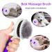 Self Cleaning Cat Grooming Brush - Removes Undercoat, Mats, Tangled Hair - Pet Massage Tool (Purple) - Buy Online on GoSupps.com