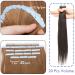 Elailite Invisible Tape Extensions - 20PCs Remy Real Human Hair 30cm 40g #06 Light Brown - Smooth Natural Look for Flawless Hair - Buy Online on GoSupps.com