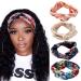 Dreshow 4 pieces women headband elastic soft headband headband hair band head winding cute hair accessories for everyday yoga sport fitness pink white navy blue