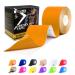 Athletic Tape 1/2/5 Roll Relieve Muscle Soreness and Strain Shoulders Wrists Knees Ankles Elastic Waterproof Good Air Permeability Hypoallergenic 5cm*5m by SOONGO (Orange) Pack of 1 Orange