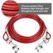 Premium 3m Tie-Out Linen for Dogs | Heavy-Duty Dog Tie-Out Cable for Small Medium & Large Breeds - Red - Buy Online on GoSupps.com