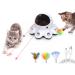 ORSDA Cat Laser Toy 2-in-1 Interactive Cat Toys for Indoor Cats Automatic Laser Cat Toy 8 Holes Mice Whack A Mole Moving Feather USB Rechargeable Electronic Kitten Toys for All Breeds Black