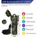 Electric Lighter (Rechargeable) 3 in 1 Windproof Plasma Lighter with Tactical Flashlight & Compass Portable Flameless Arc Lighters for Camping Hiking Outdoor Adventure Survival Tactical (Camouflage) - Buy Online on GoSupps.com