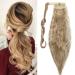 Ponytail clip in ponytail braid extension hair extension hair stretching hair corn wavy wavy like real hair sandy blonde & blond bleaching 20 "(50cm)