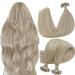 Hetto real hair extensions bonds blonde extensions real hair bongremy real hair extensions bonding smooth ashblond with bleached blond # 18/613 40cm 50g 16 inch 2-2 # 18/613