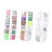 Healeved 3 Boxes Nail Art Sequins Manicure Charms Nail Embellishments Nail Decal Nail Art Decals Nail Decors Sparkle Nail Sticker Nail Decorations DIY Nail Charms Christmas Applique The Pet