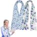 VOPHIA 2 Pack Women Bib Dining Scarf Washable Microsuede Food Clothing Protectors Floral Dining Mouth Towel Scarf Butterfly