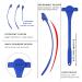 Back Hair Razor for Men - Ergonomic 2-in-1 Silicone Handle | Flexible Anti-Slip Grooming Tool for Adults | Blue Care & Massage - Buy Online on GoSupps.com