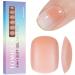 TOMICCA Extra Short Oval Nail Tips 180PCS Soft Gel Nails Tips 3 in 1 Base Coat Coverage No Filed pre-colored Press on nail tips Matte Full Coverage Nail Tips for Nail Art Extensions15 sizes-Nude Extra Short Oval-nude