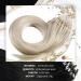 Moresoo Microring Extensions - Real Remy Hair 1g Cold Fusion Platinblond #60 50g 35 cm - Premium Microring Hair Extensions for International Shipping - Buy Online on GoSupps.com