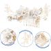 FRCOLOR Special Occasion Headpiece wedding hair for brides Flower hair rhinestone hair bridal hair clip wedding combs for hair for bride Alloy fancy white crystal Bridesmaid Hair Comb - Buy Online on GoSupps.com