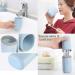 Miejmjia Travel Water Set - Pink Toothbrush Holder Dental Brush & Tooth Plaster Cups for Camping & Business Trips - Buy Online on GoSupps.com