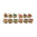 Yeshan Vintage Flower Design Mini Jaw Clips Set - Pack of 12 with Rhinestone and Crystal Detailing - Buy Online on GoSupps.com