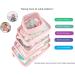 Llama Bella 5 Piece Diaper Bag Organizer Pouch Set - Clear with Straps and Pacifier Case in Pink - Buy Online on GoSupps.com
