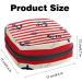 Large Storage Bags for Women's Bandages & Menstrual Products - Antique Anchor Motif Red Striped Zipper Pockets Multi-Colored Inserts & Tampon Organizer - Buy Online on GoSupps.com