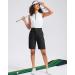 SANTINY Women's 9'' High Waisted Golf Hiking Shorts - Quick Dry Bermuda with Zipper Pockets - Black XL - Buy Online on GoSupps.com