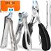 Toenail Clippers for Seniors Thick Toenails Heavy Duty Large Toe Nail Clippers for Men Thick Nails with Wide Opening Sharp Ingrown Toenail Clippers Nail Cutter Long Handle with Slanted Curved Blade Wide Opening & Slanted Curved Blade