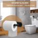 LAYUKI Self Adhesive Toilet Paper Holder - Durable Stainless Steel Matte Black | No Drilling Needed | Ideal for Bathroom/Washroom/Kitchen - 1 Piece - Buy Online on GoSupps.com