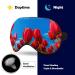 Light-Blocking Sleep Mask - Red Tulip Flowers Eye Mask for Women | Comfortable Soft Blindfold with Adjustable Strap for Men - Buy Online on GoSupps.com