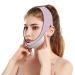 Anti-Snoring Chin Strap Double Adjustable Snoreless Sleeping Solution Comfortable Breathable Small V-Face Bandage Mask for Aid CPAP Users Face-Lifting (Pink)