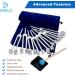 Dreld Solfeggio Tuning Fork Set - 7 Chakra & 1 Soul Purpose - Healing Sound Therapy Instrument (8 pcs Silver) with Silicone Hammer & Cleaning Cloth - Buy Online on GoSupps.com