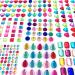 Elwish 365pcs Round Jewels Stickers Gem Stickers Rhinestone for Crafts Sticker Gems Self Adhesive Bling Jewels  multicolored