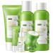 Green Tea Face Routine Set for Women Antioxidant Skin Care Set with Serum Eye Cream Cleanser Cream Toner Lotion Moisturize Skin Control Oil